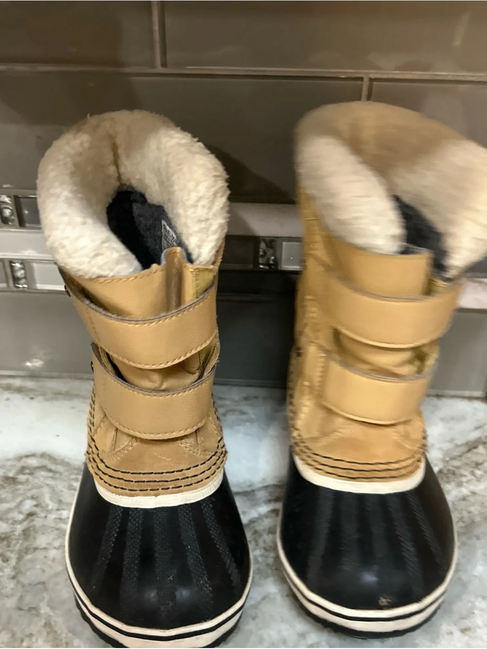 Sorel Shoes Children Sz 10 Snow Removable Lining Waterproof Winter leather